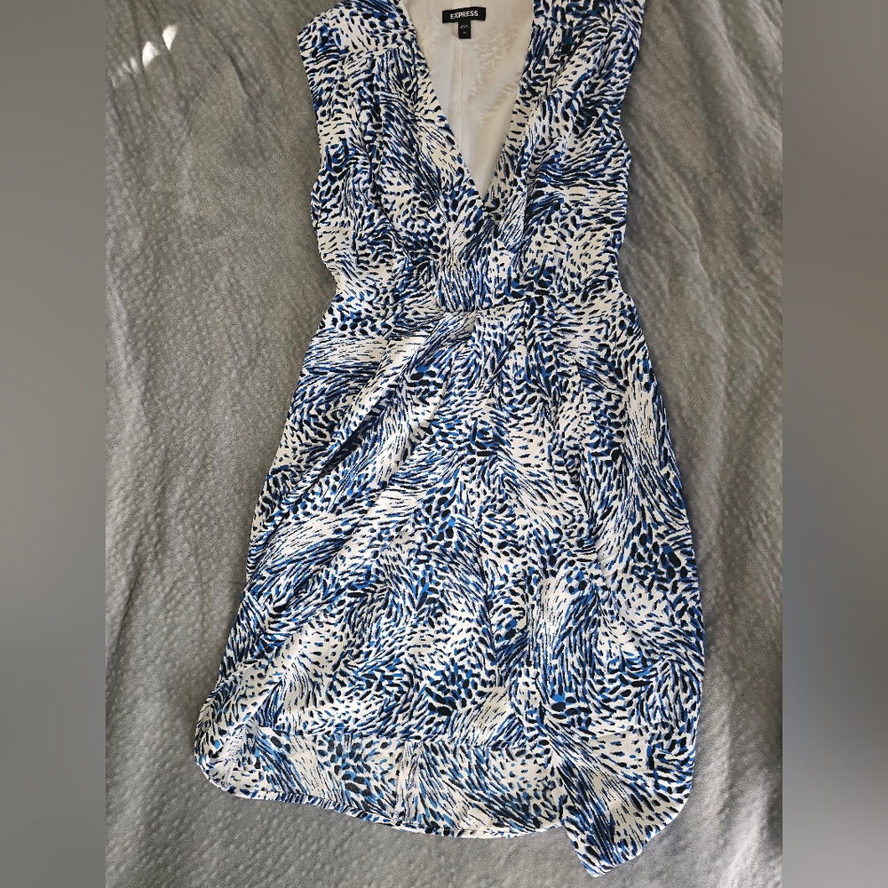Express Blue & White Dress - Women's Size XS